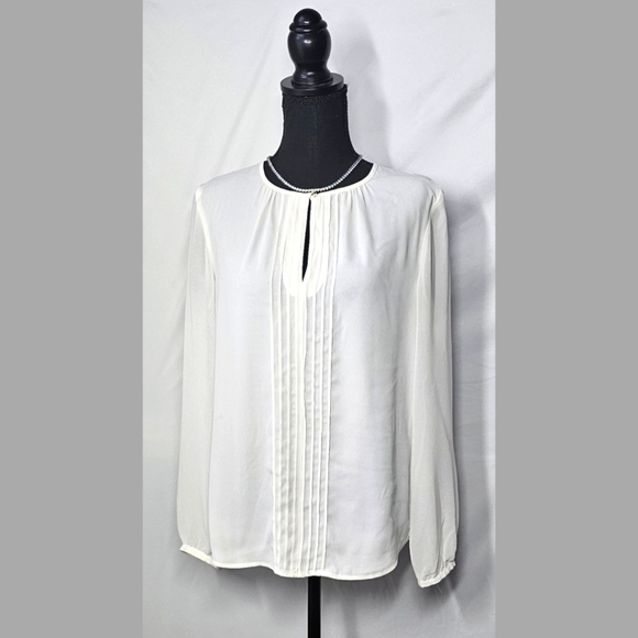 Tops - M White Sheer Blouse
